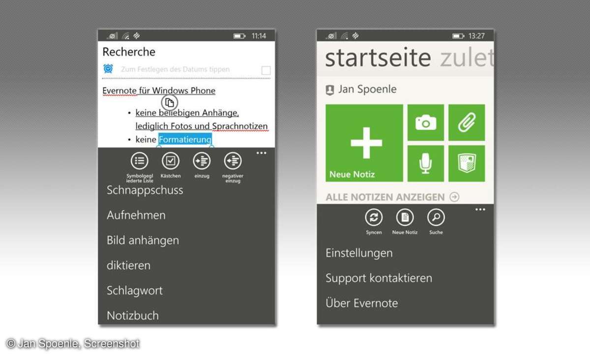 Evernote WIindows Phone