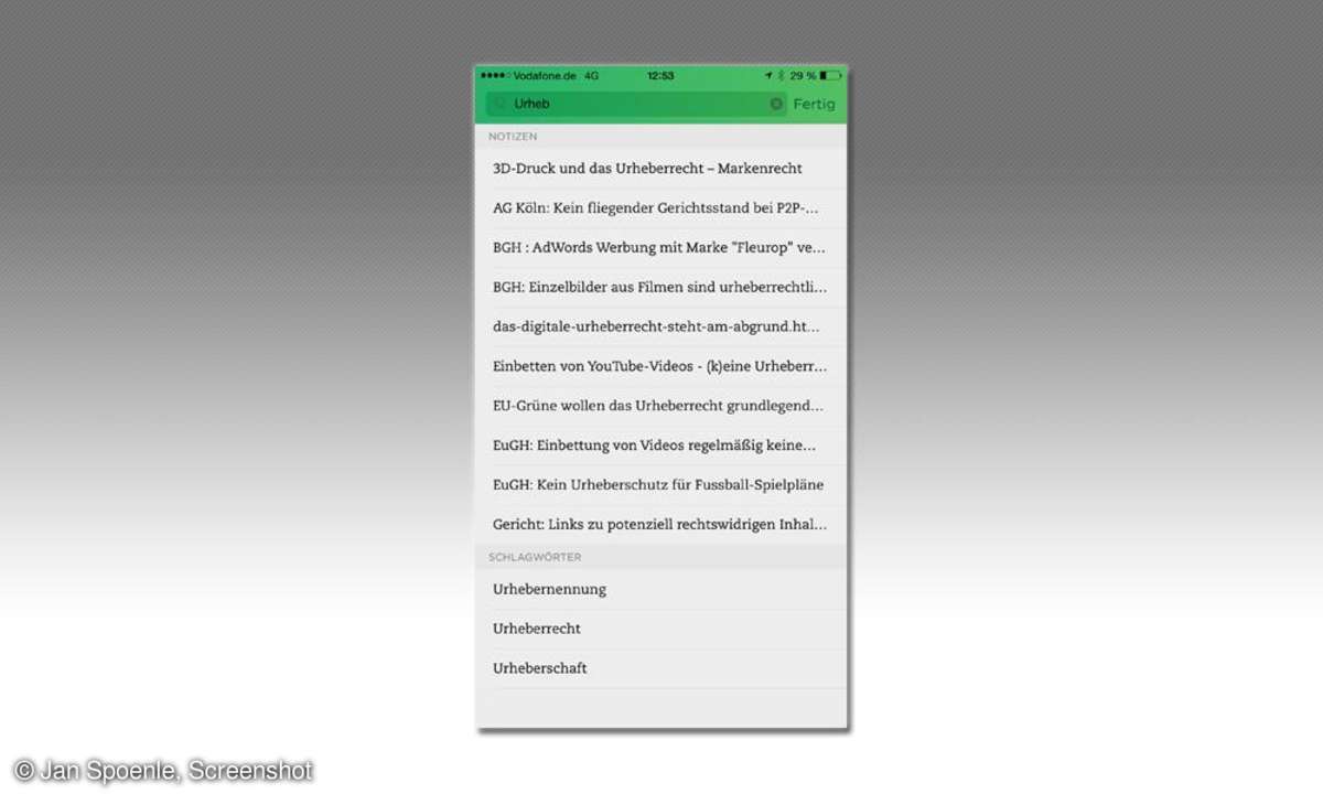 Evernote iOS