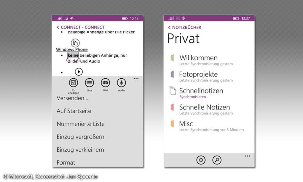 OneNote Windows Phone