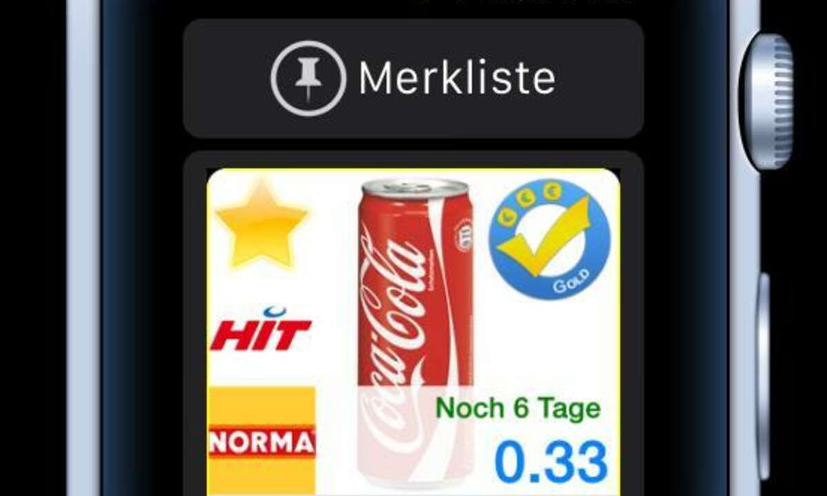 YouPickIt-Merkliste auf Apple Watch