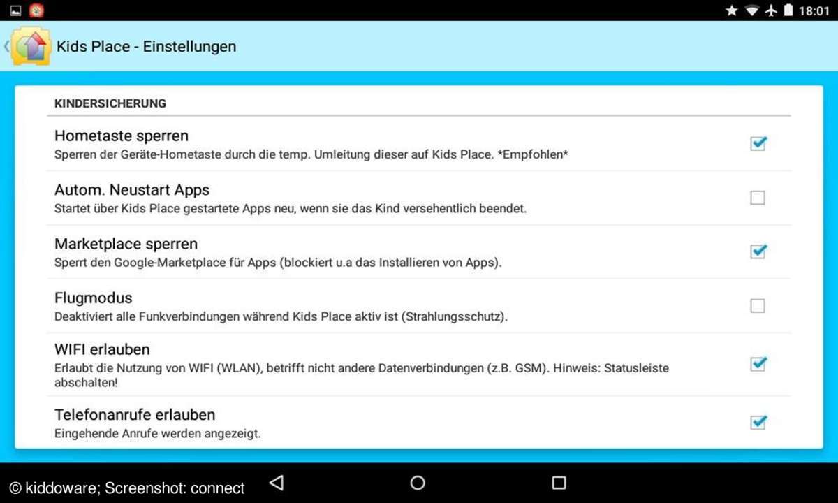 Tablets kindersicher machen