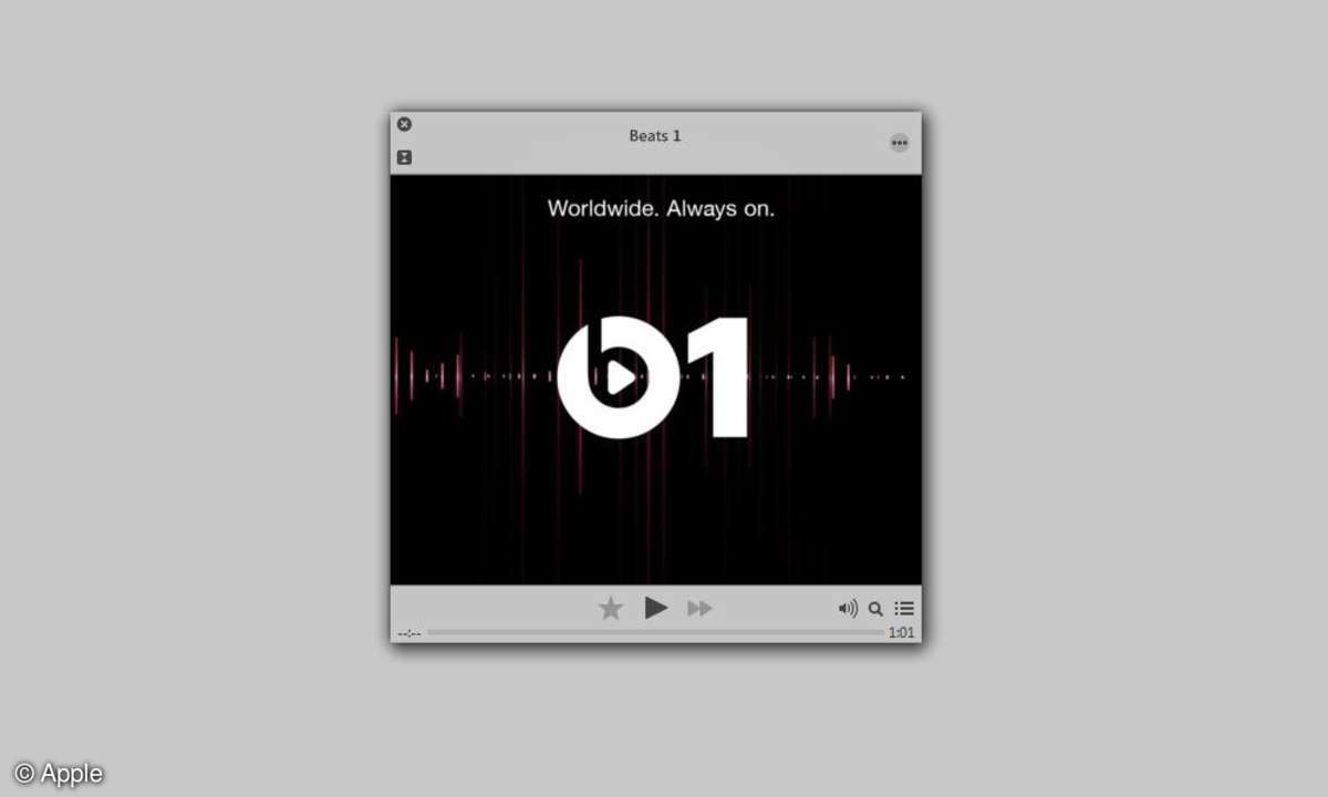 iTunes-Screenshot: Beats 1 Radiostation