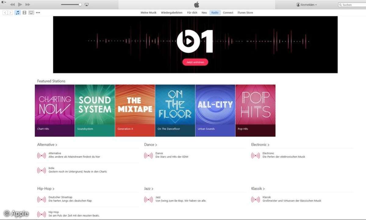 iTunes-Screenshot: Radio