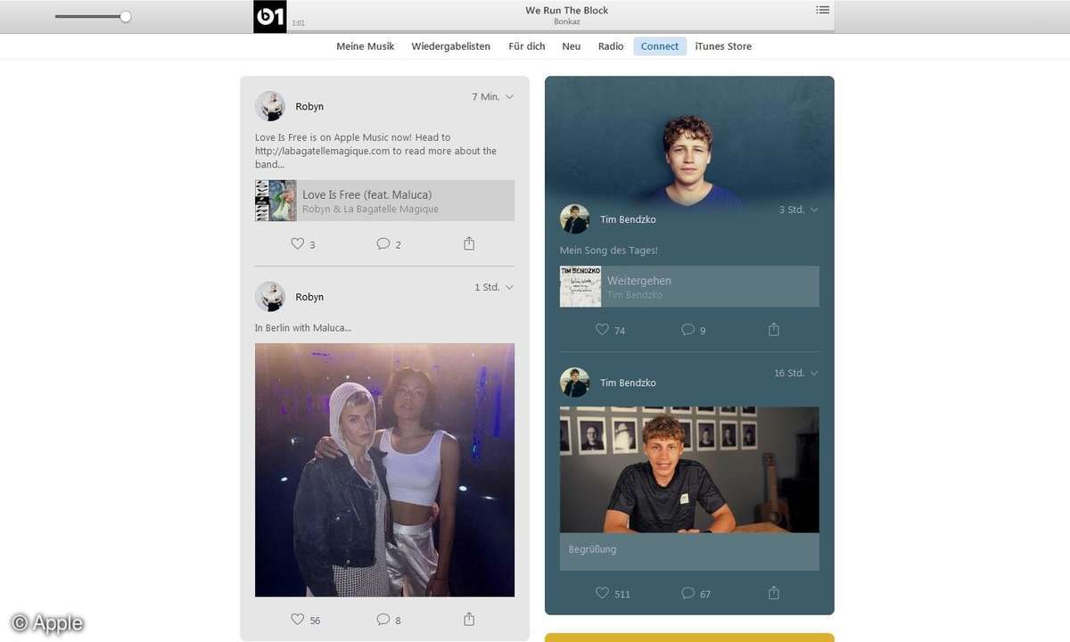 iTunes-Screenshot: Connect