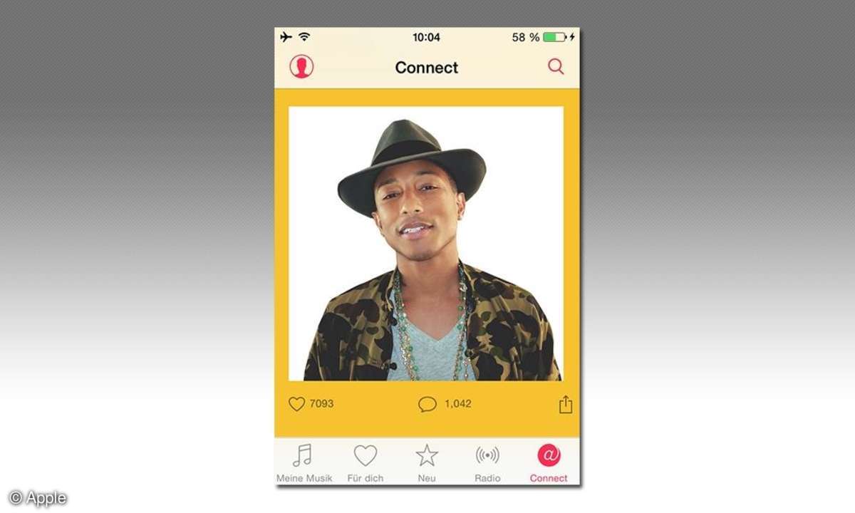 iPhone-Screenshot: Pharrell Williams in Apple Music Connect