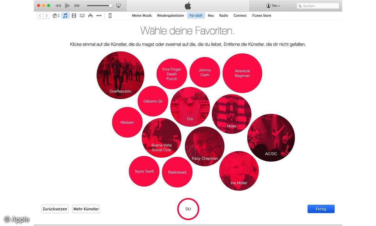 iTunes-Screenshot: Einstellungen Apple Music