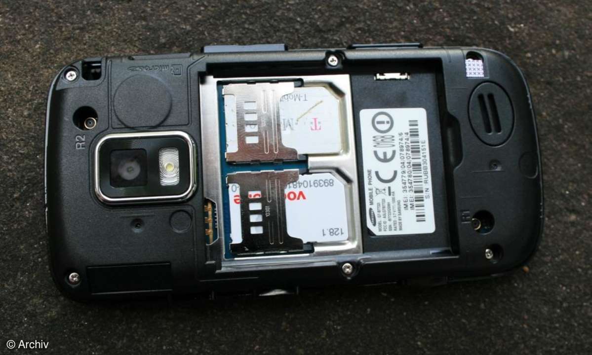 SIM-Schächte des Samsung GT-B7722i