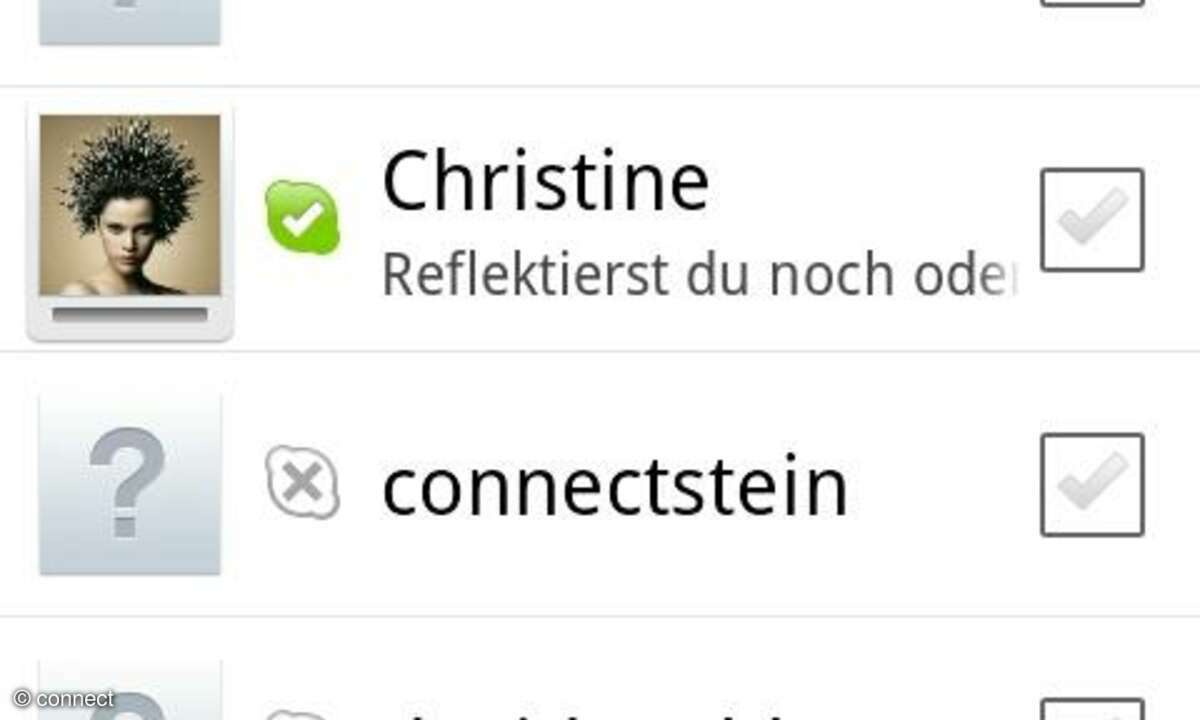 Skype-App für Android