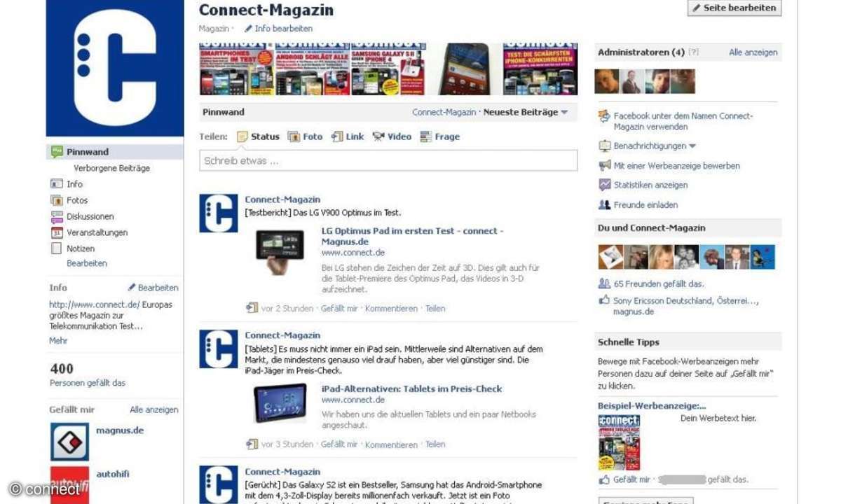 connect auf Facebook