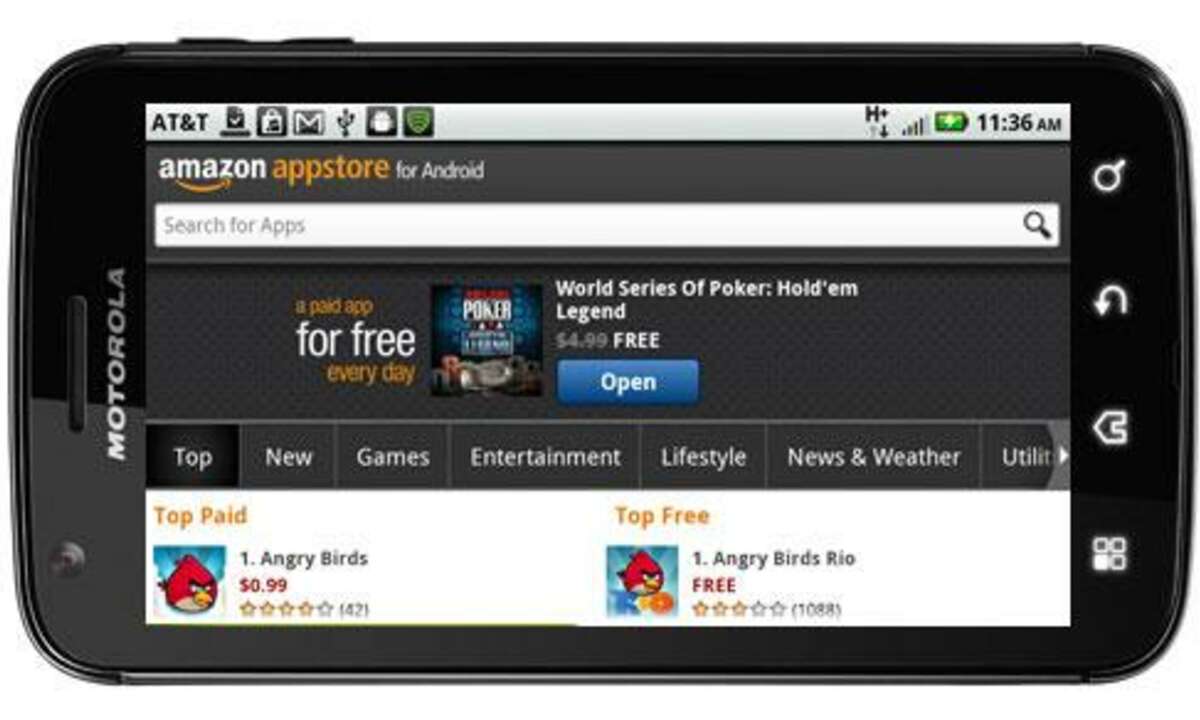 Der Amazon Appstore auf dem Motorola Atrix 4G