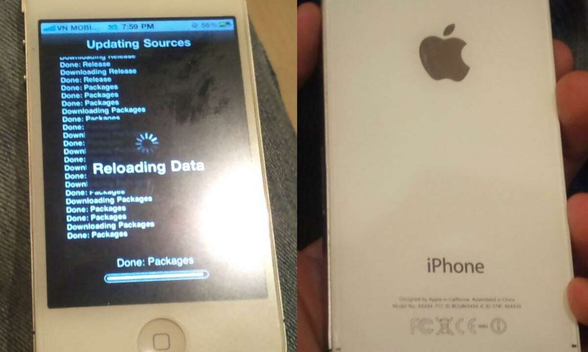 Das Foto zeigt angeblich ein iPhone 4S mit Kunststoffgehäuse