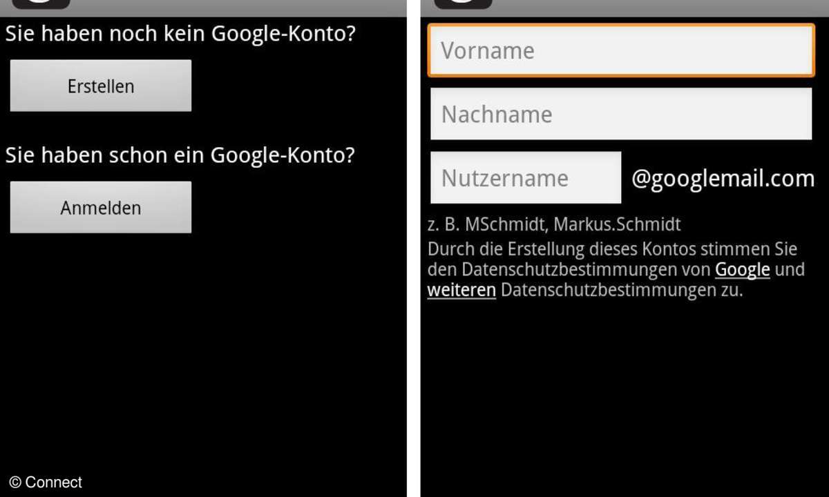 Google-Konto bei Android einrichten