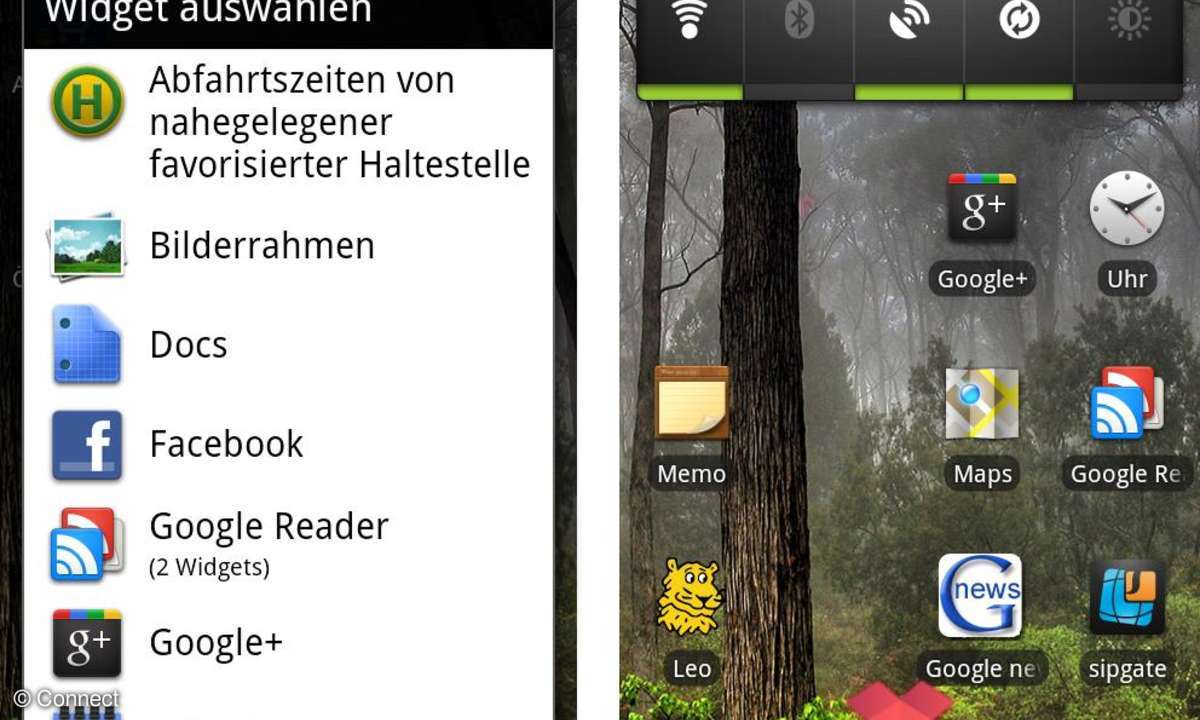 Android Widgets einrichten