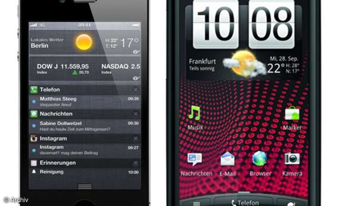 iPhone 4S versus HTC Sensation XE