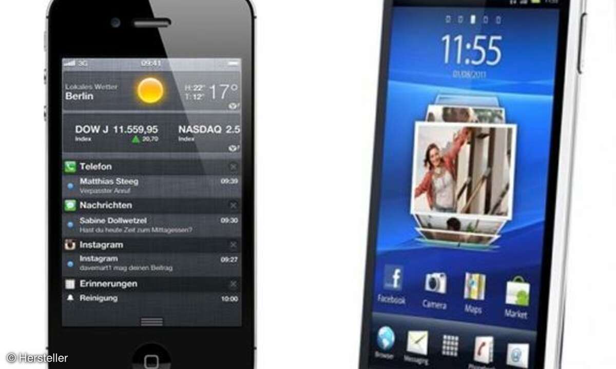 iPhone 4S versus Xperia Arc S