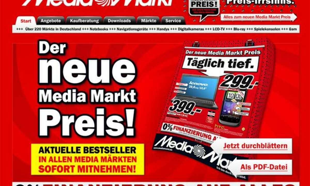 MediaMarkt-Angebote: Ein Handy, ein Smartphone und ein Navi