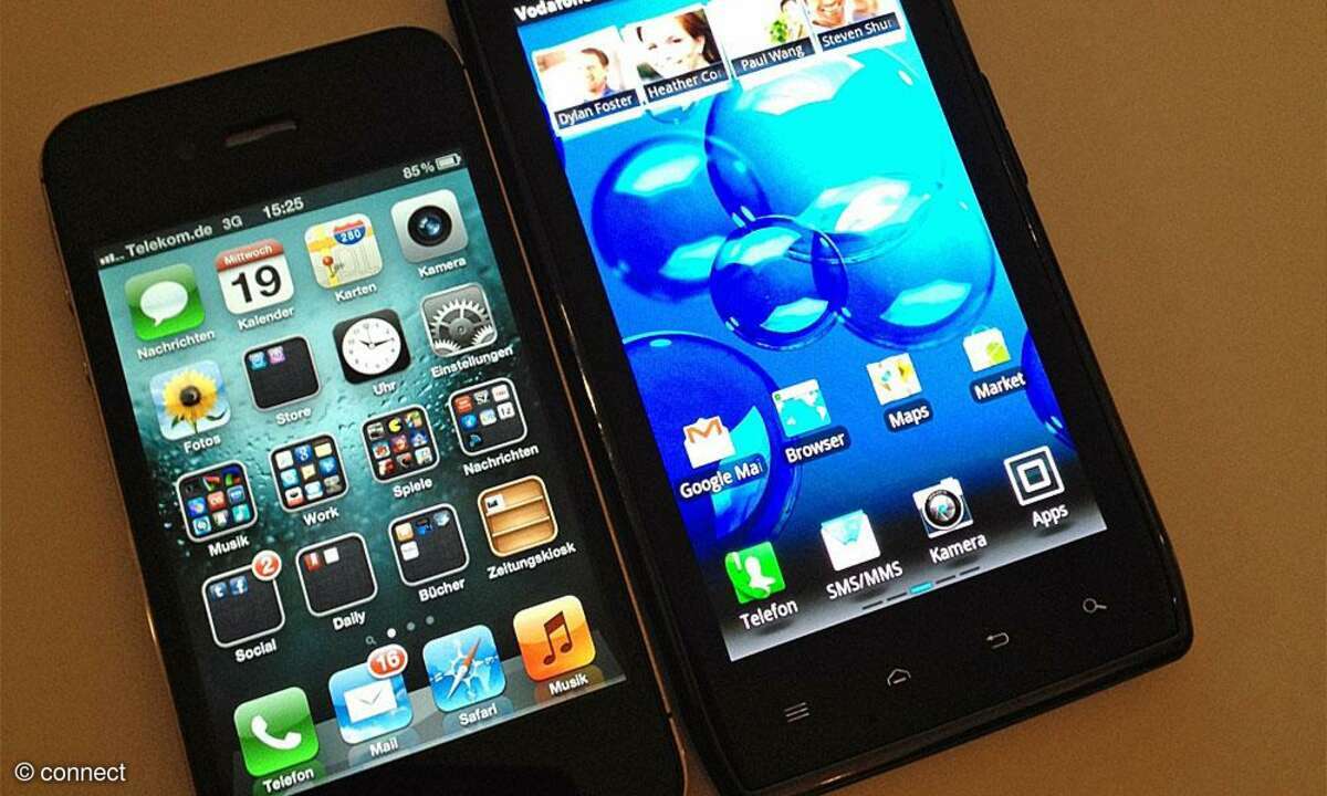 Motorola RAZR und iPhone 4S
