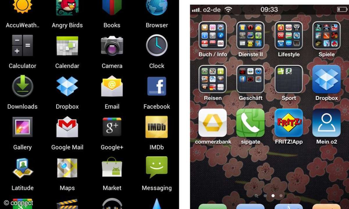 Android Ice Cream Sandwich und iOS 5 im Vergleich