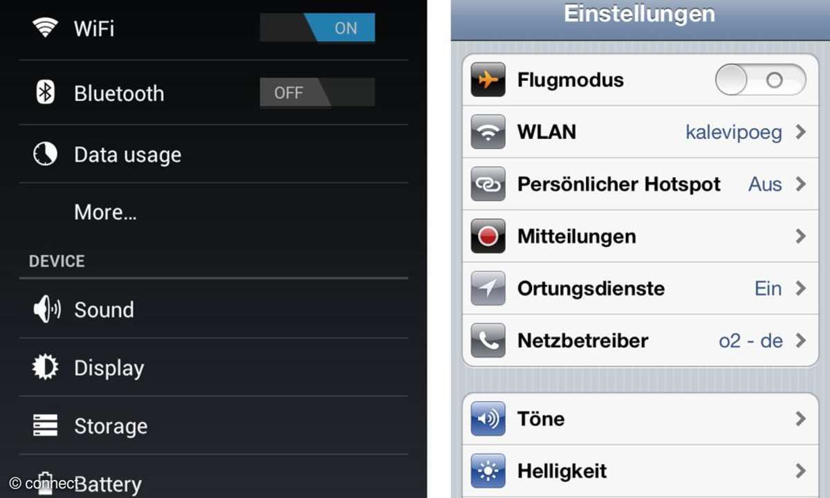 Android Ice Cream Sandwich und iOS 5 im Vergleich
