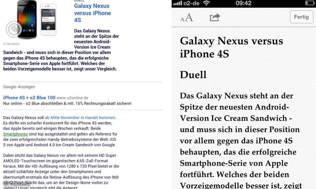 Android Ice Cream Sandwich und iOS 5 im Vergleich