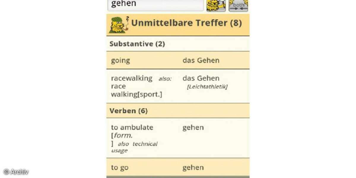 Android App Leo Wörterbuch