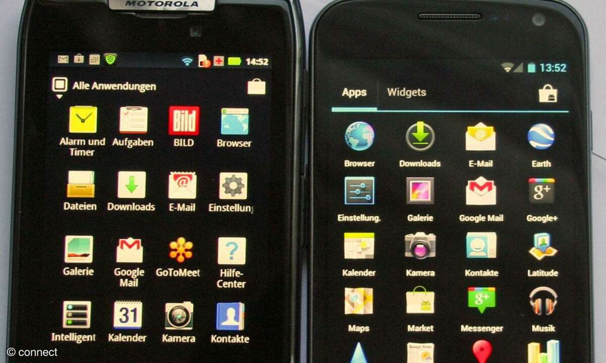 Motorola RAZR und Galaxy Nexus