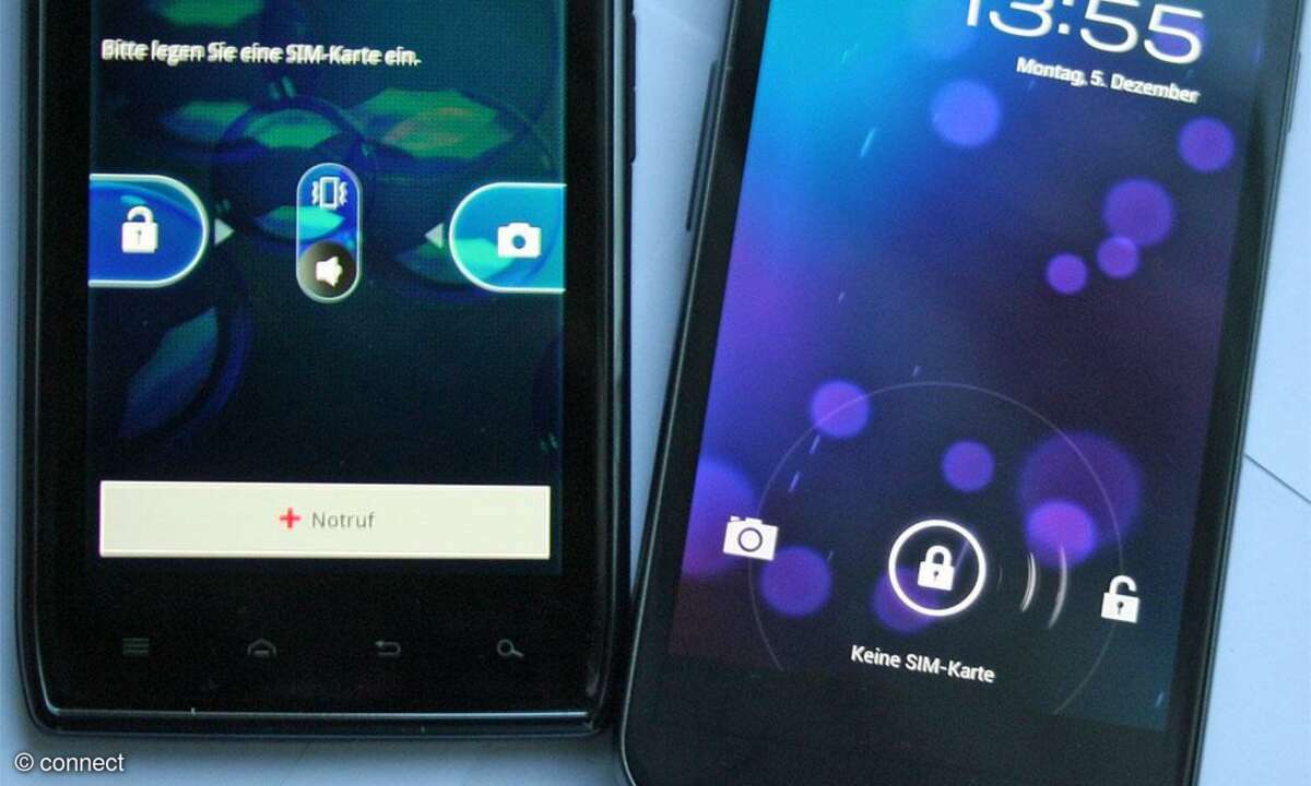 Motorola RAZR und Galaxy Nexus