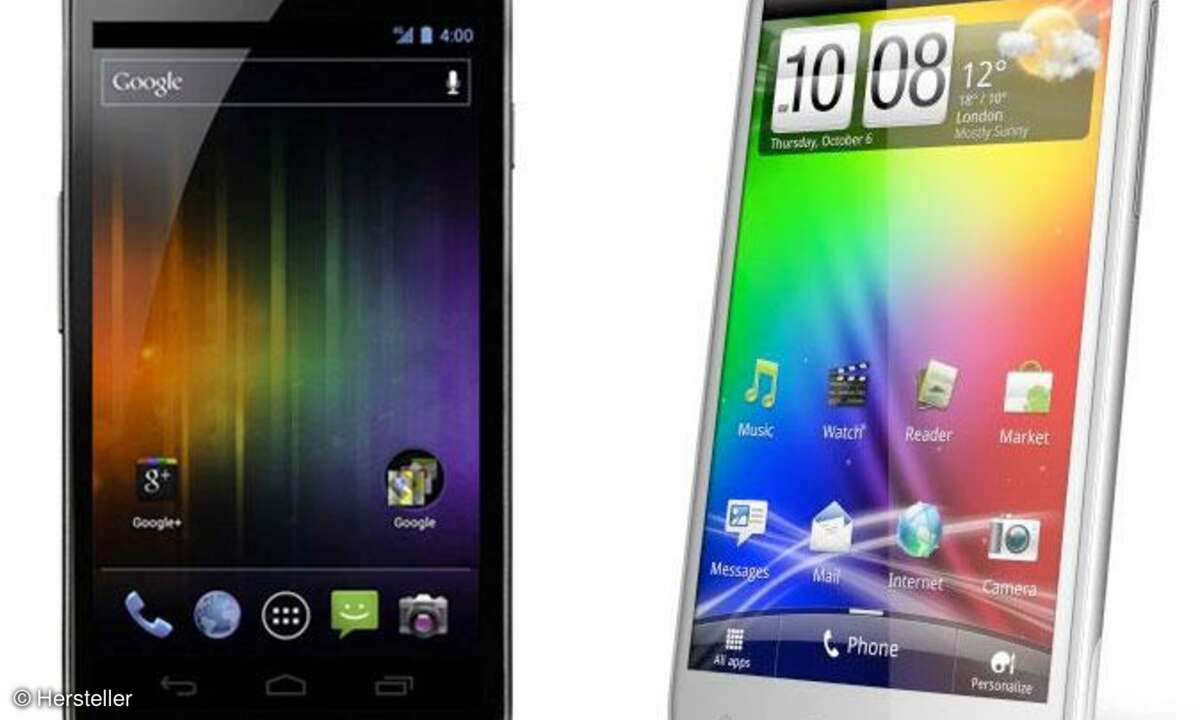 HTC Sensation XL und Galaxy Nexus