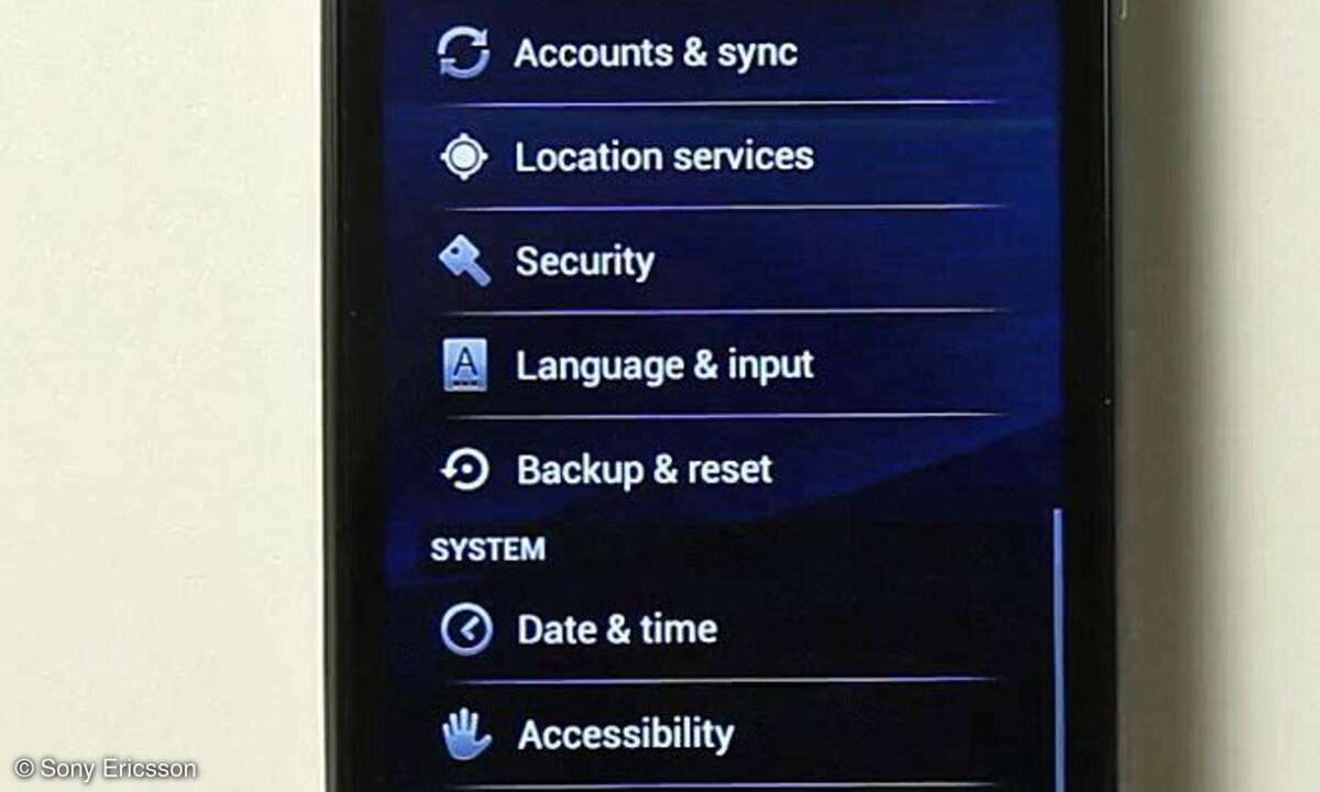 Xperia Arc S mit Android Ice Cream Sandwich