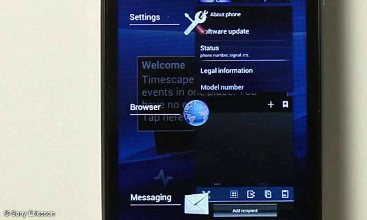 Xperia Arc S mit Android Ice Cream Sandwich