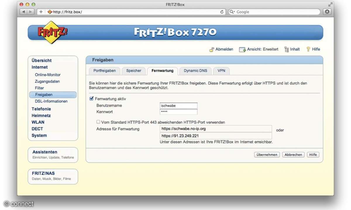 Fritz-App Ticker