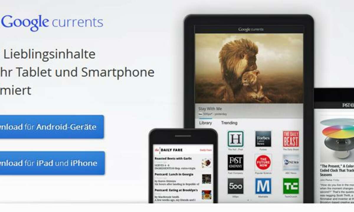 Google Currents, Medien-App