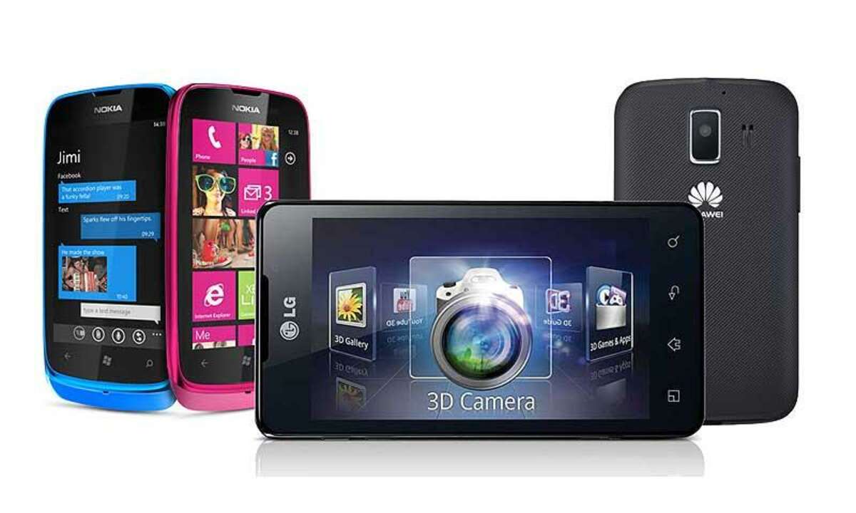 Lumia 610, LG 3D max, Huawei Ascend Y200