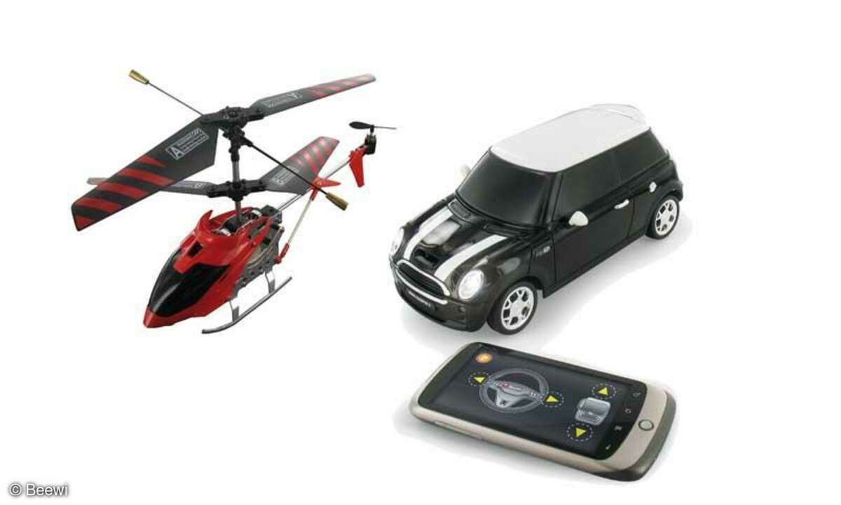 Beewi Helicopter und Mini Cooper S