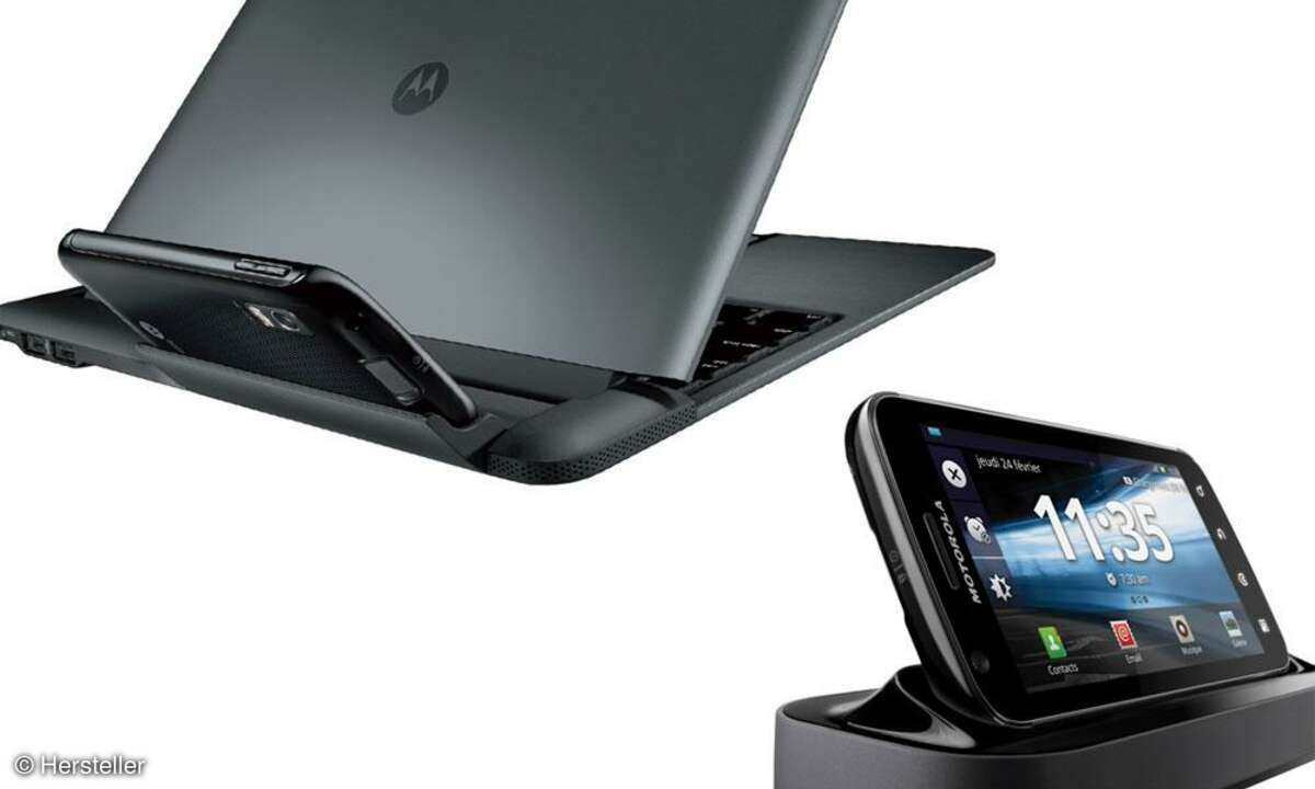 Lap-Dock und Multimedia-Dock für Motorolas Atrix