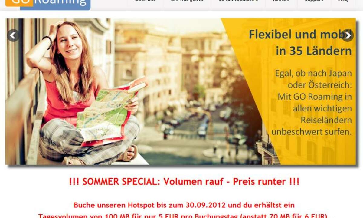 Go Roaming Aktion: Surfen im Ausland für 5 Euro pro Tag