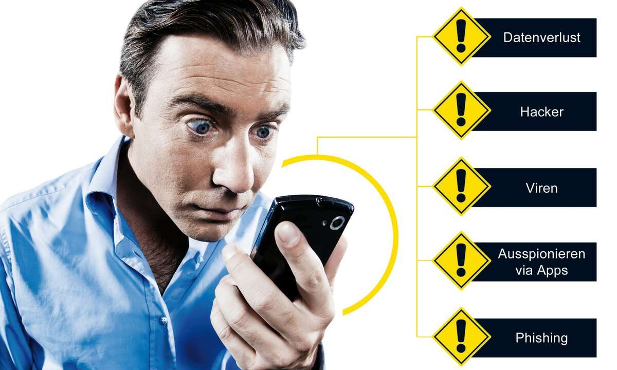 Wenige Smartphone-Besitzen haben kein Virenprogramm.