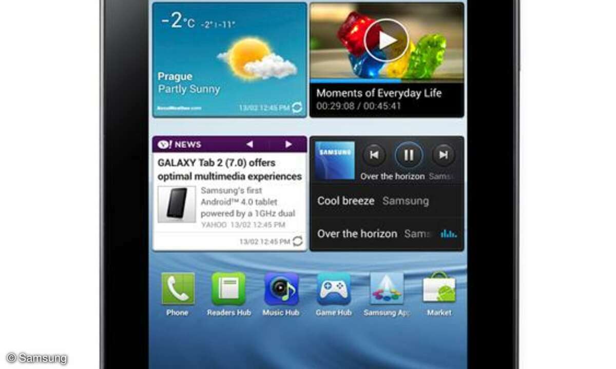 Das Samsung Galaxy Tab 2 7.0 hat ein 7-Zoll-Display