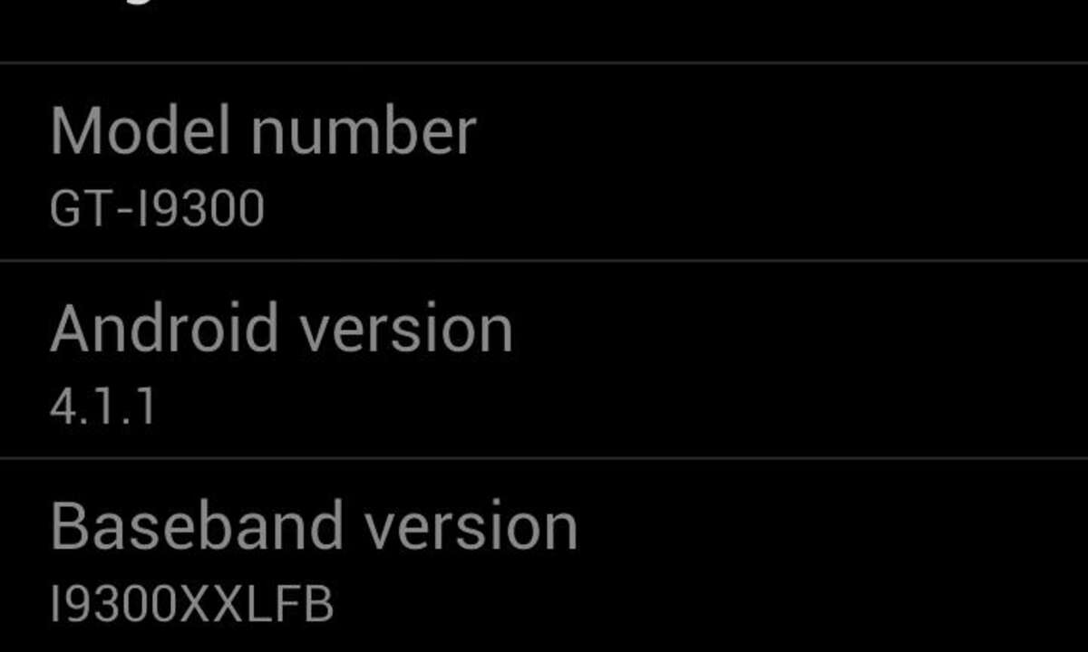 Samsung Galaxy S3 Android 4.1.1