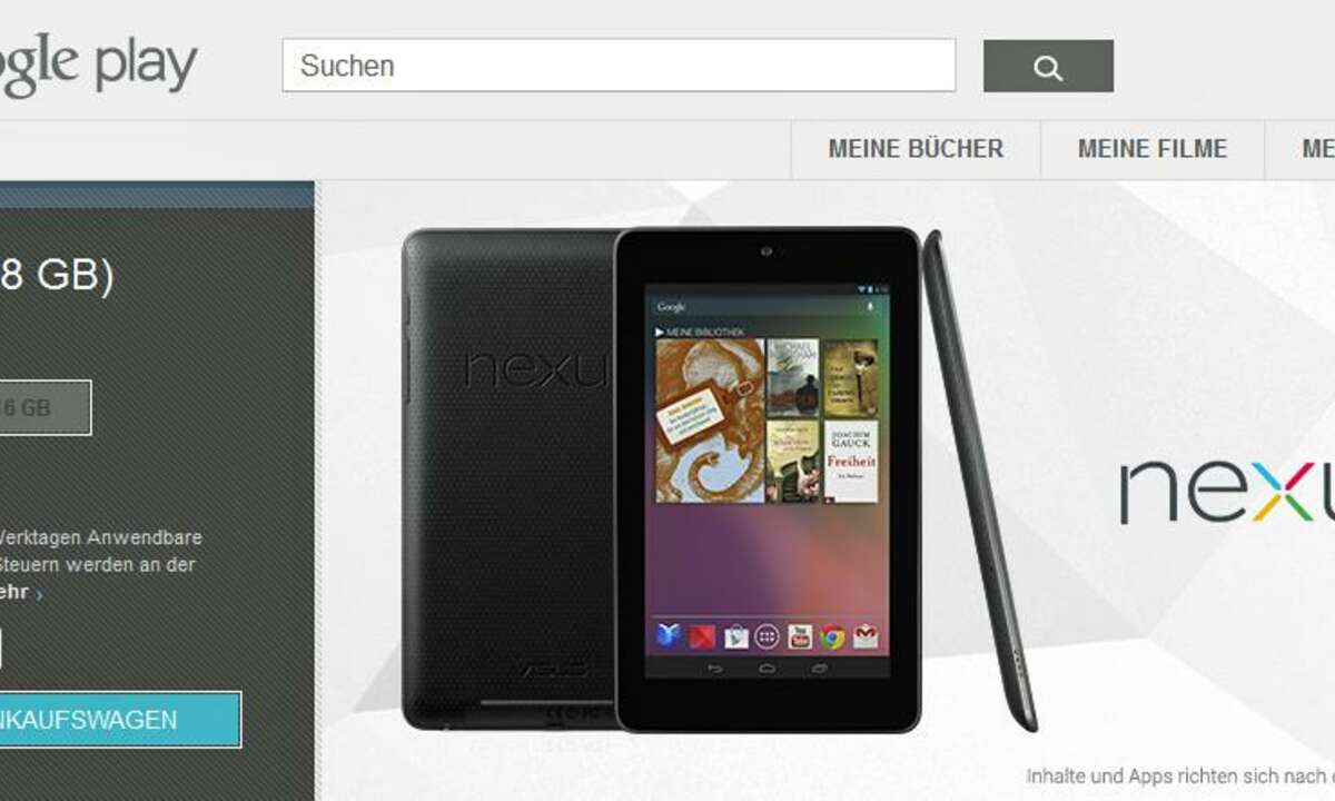 Google Nexus 7: Jetzt auch in Deutschland erhältlich