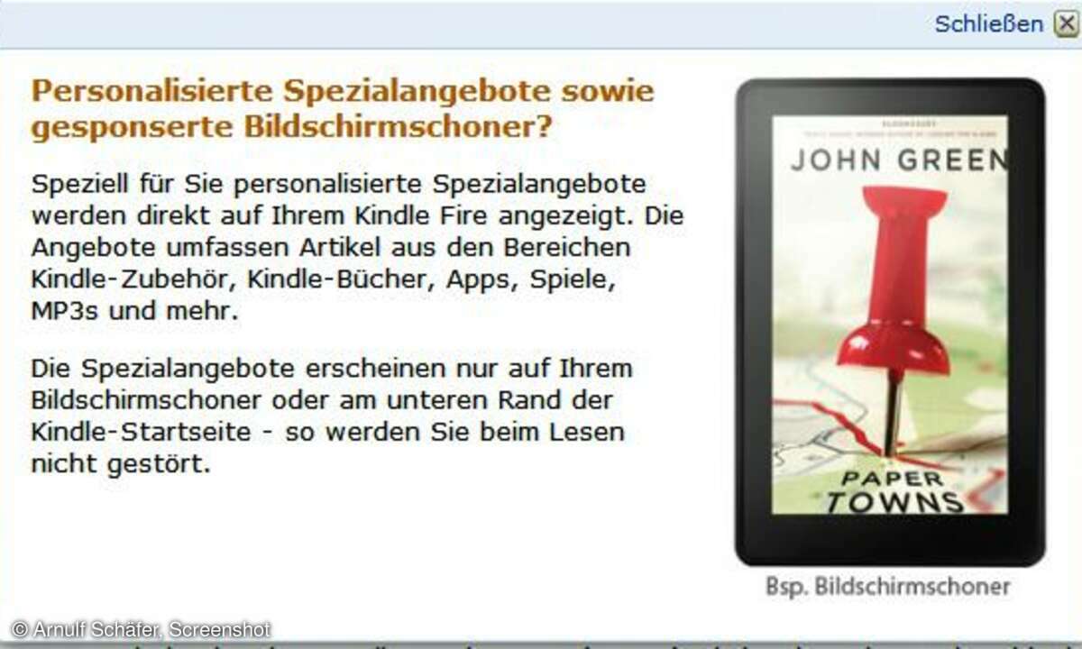 Amazon Kindle Werbung