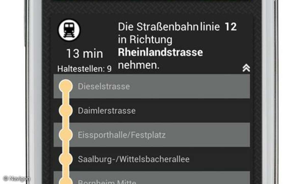 Navigon für Android, Navi App