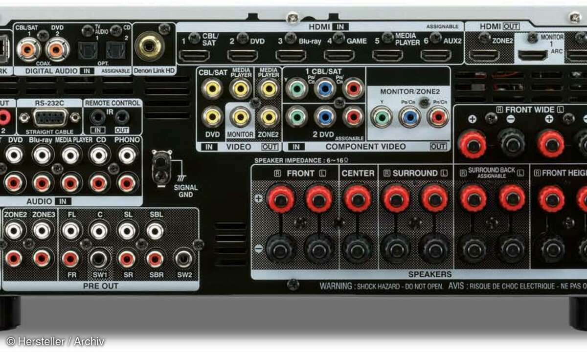 Denon AVR 3313, DBT 3313 UD - Lautsprecherausgänge