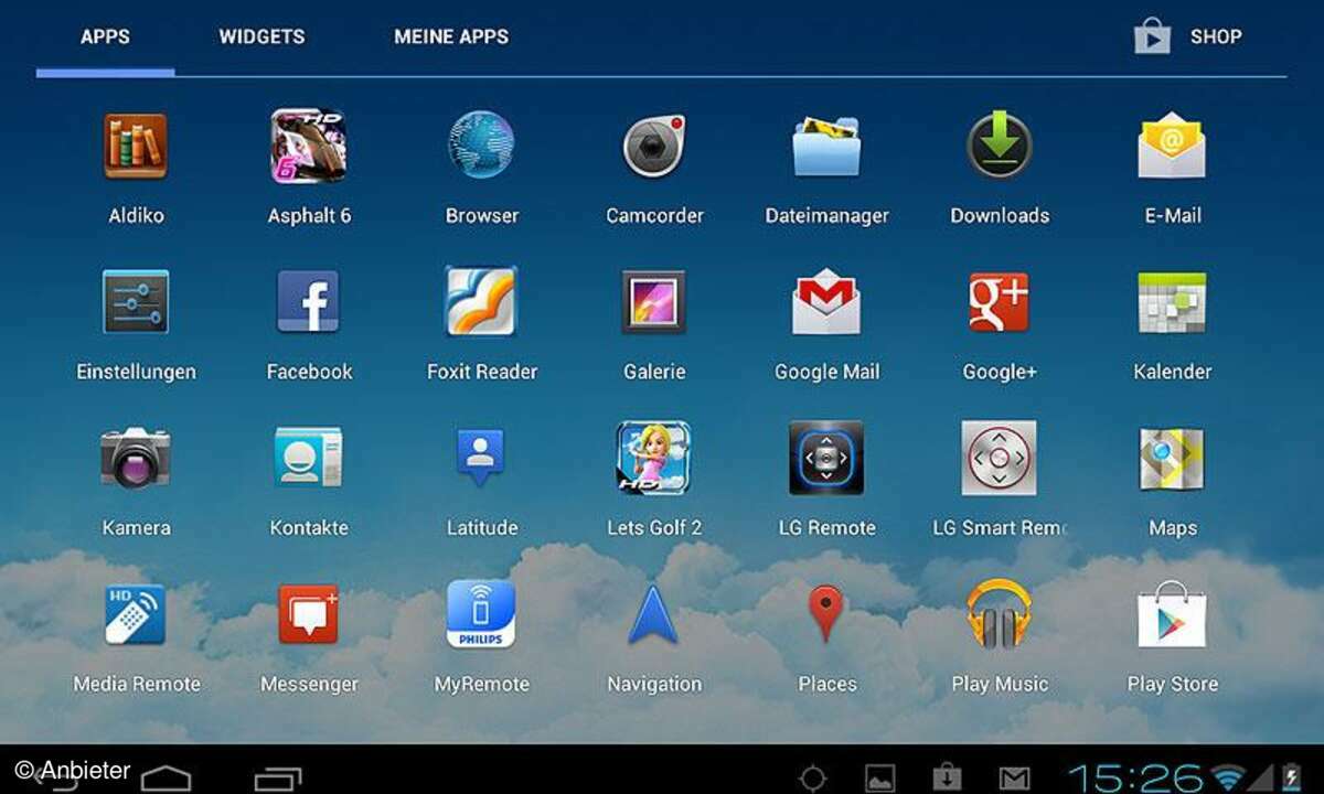 Android 4.0 für Tablets