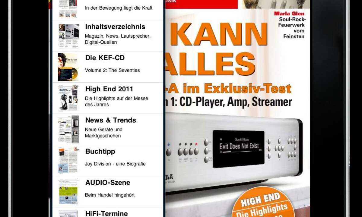 AUDIO, iPad, Apple, App, ausgabe, Magazin, quer