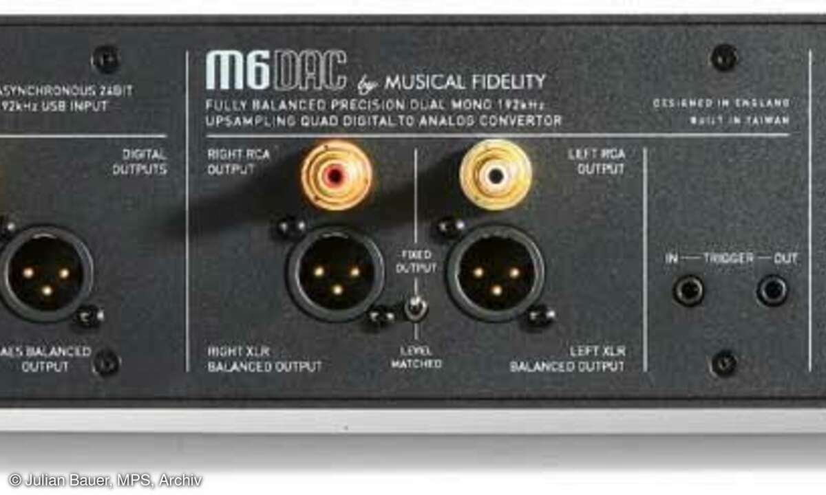 Musical Fidelity M6 DAC- Anschlüsse