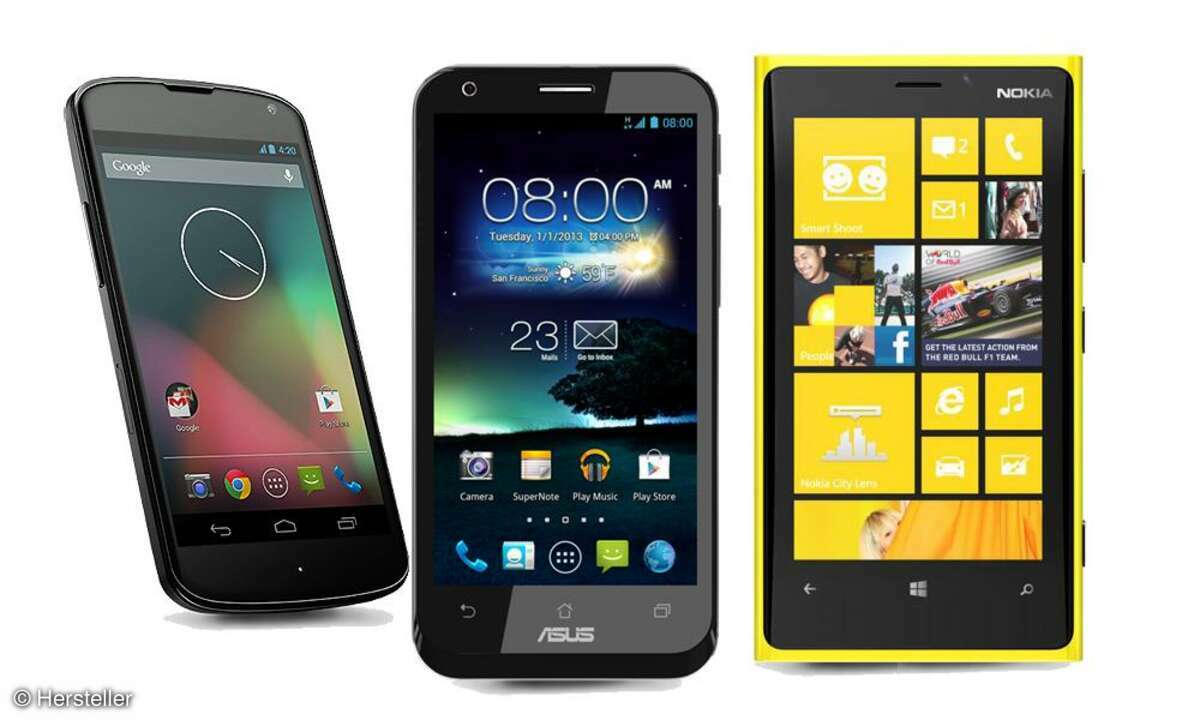 Nexus 4, Padfone 2, Lumia 920
