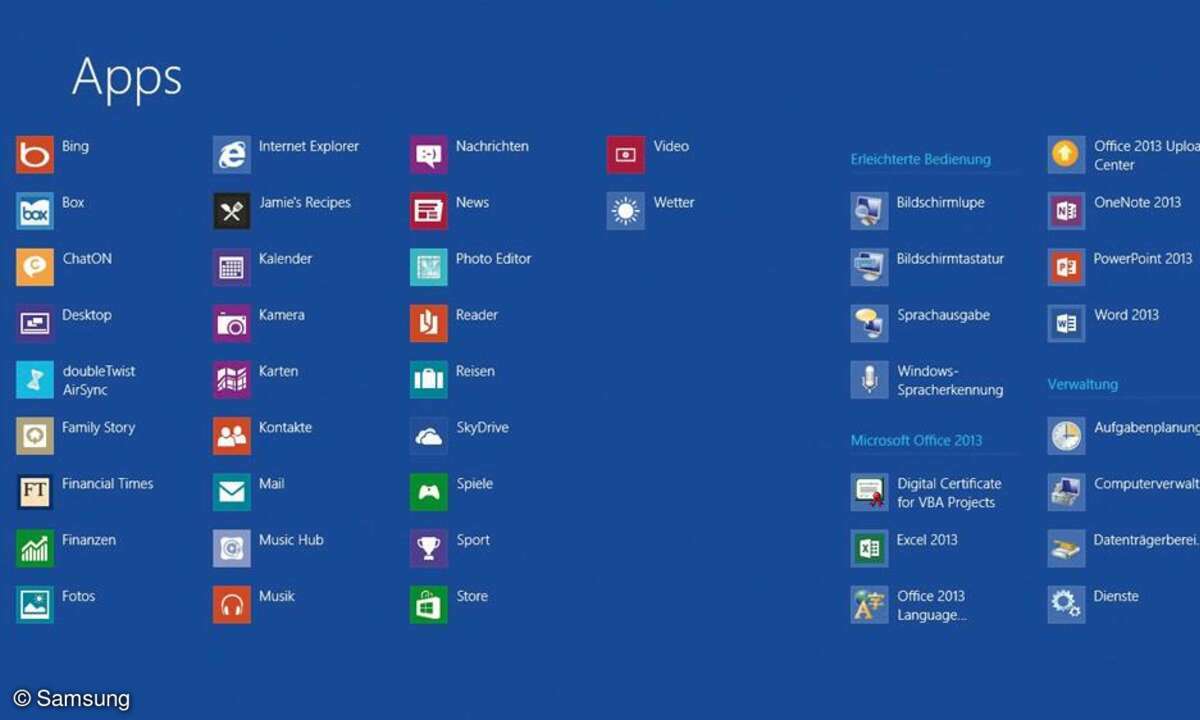 Ativ Tab - Apps