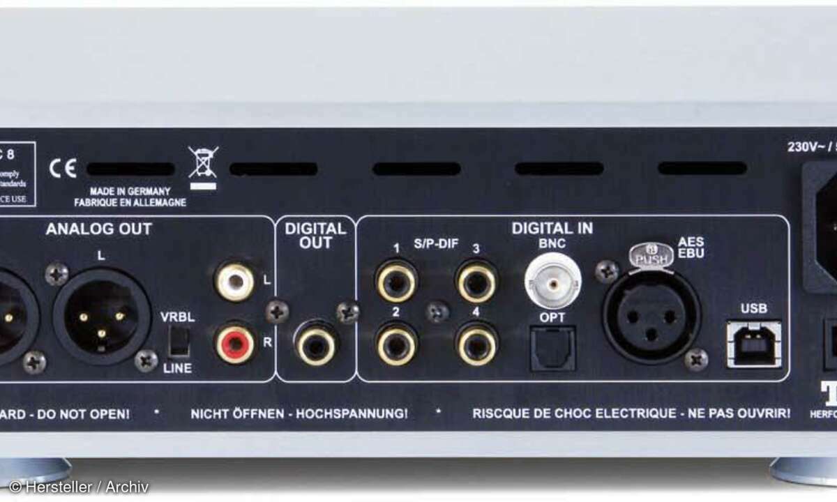 T+A DAC 8 - Anschlüsse