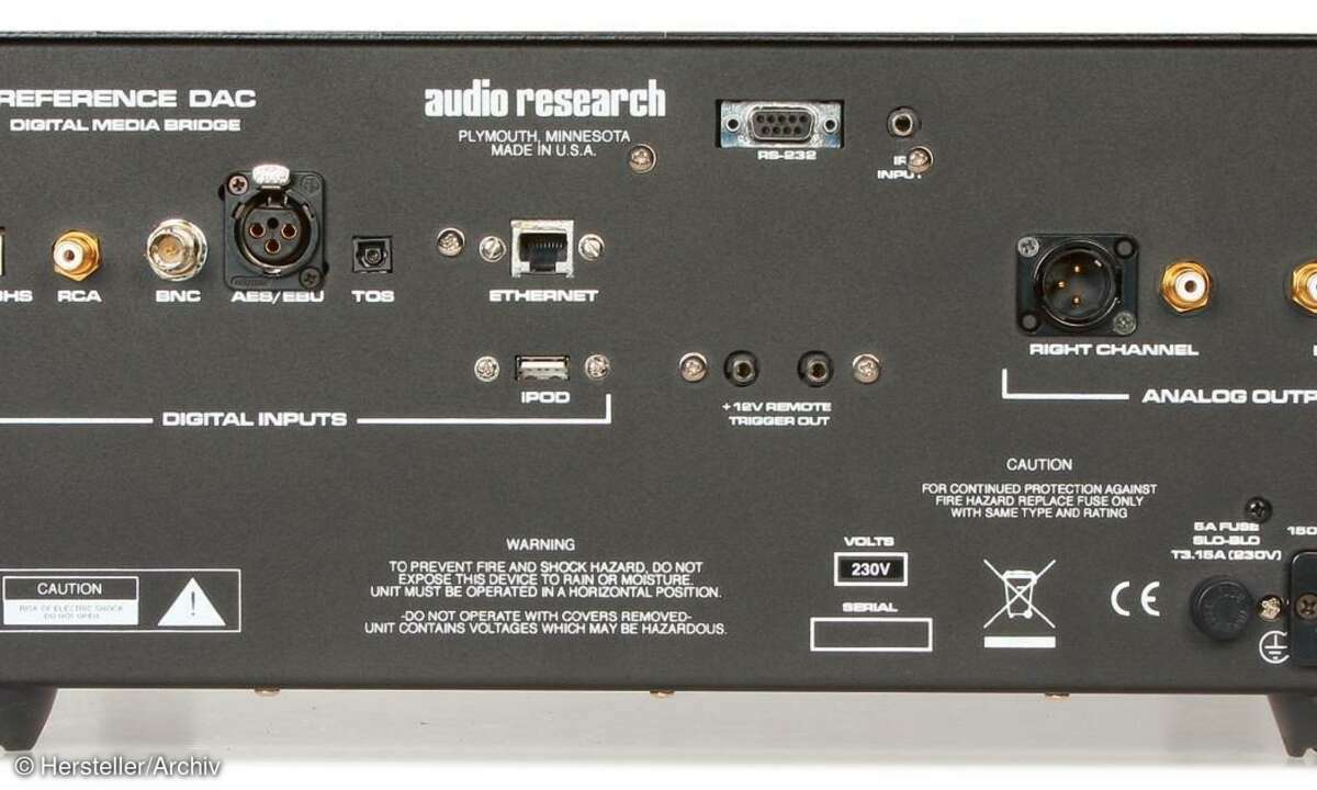 Audio Research Reference DAC Back